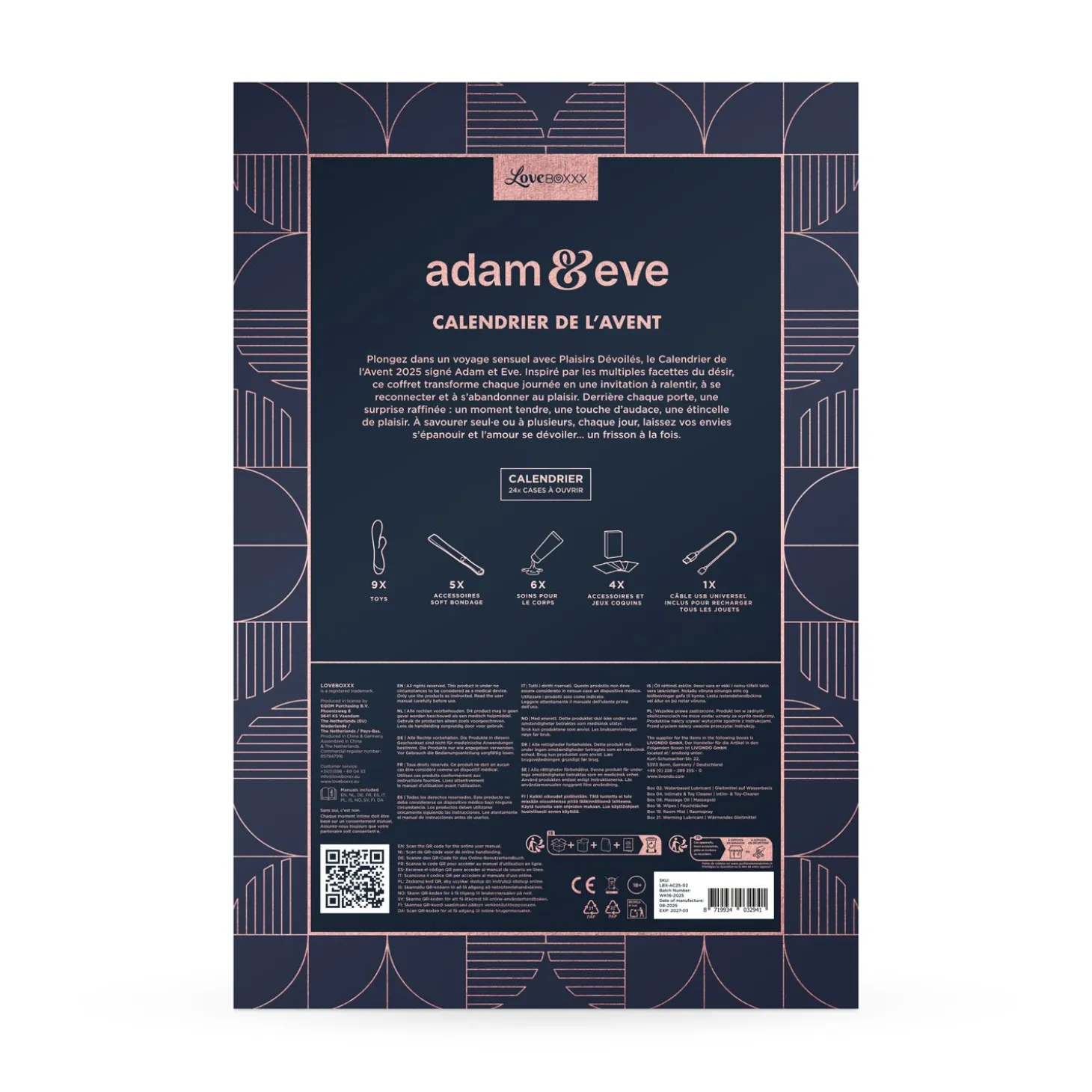 Adam et Eve Coffret 24 jours - Plaisirs Dévoilés