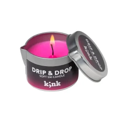 AMORELIE – Bougie SM Drip & Drop – Rose néon