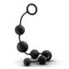 Anal Adventures - Chapelet anal en silicone - Noir