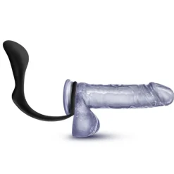 Anal Adventures Platinum - Plug anal avec anneau pénien