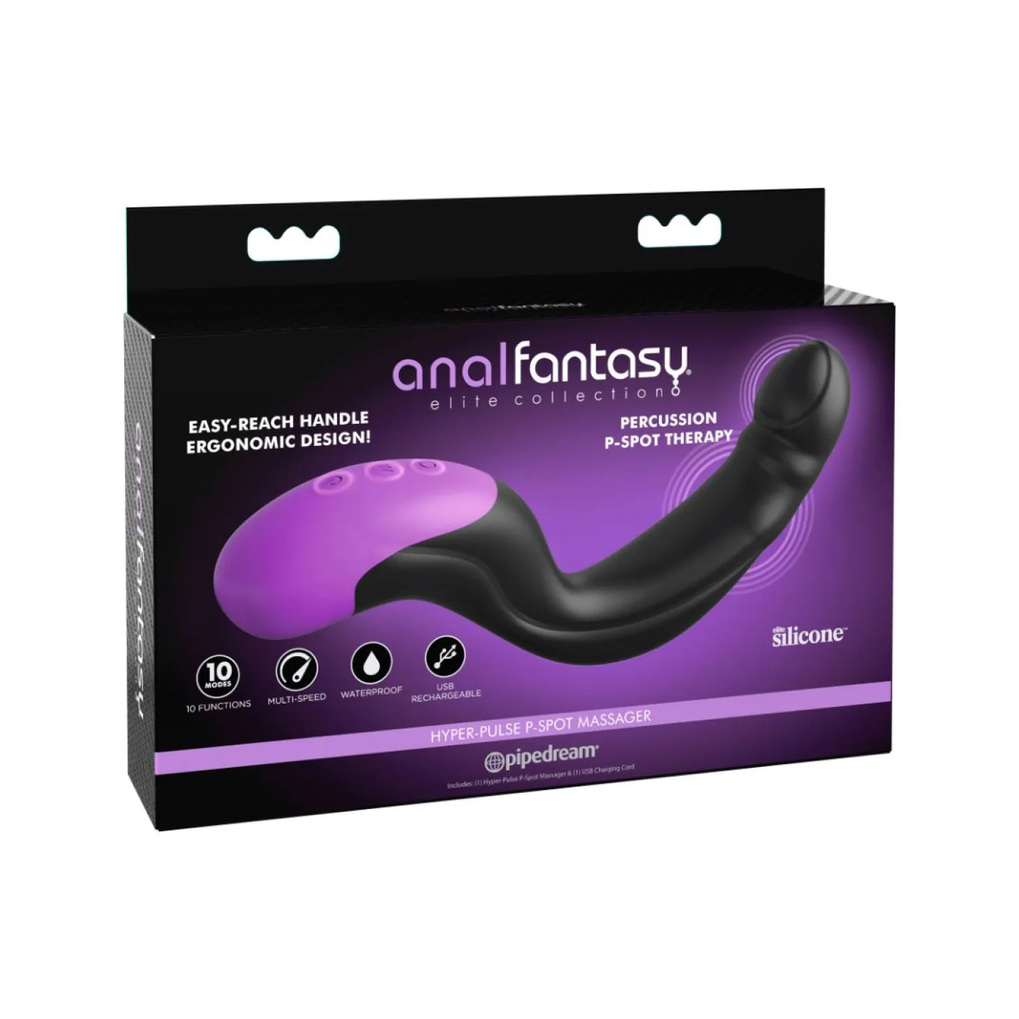 Anal Fantasy Elite - Hyper-Pulse Massager - Noir