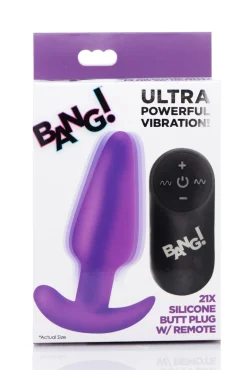 BANG! - Plug Anal Vibrant avec Télécommande - Violet