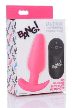 BANG! - Plug Anal Vibrant avec Télécommande - Rose