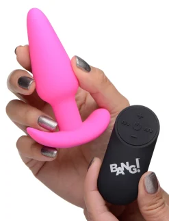 BANG! - Plug Anal Vibrant avec Télécommande - Rose