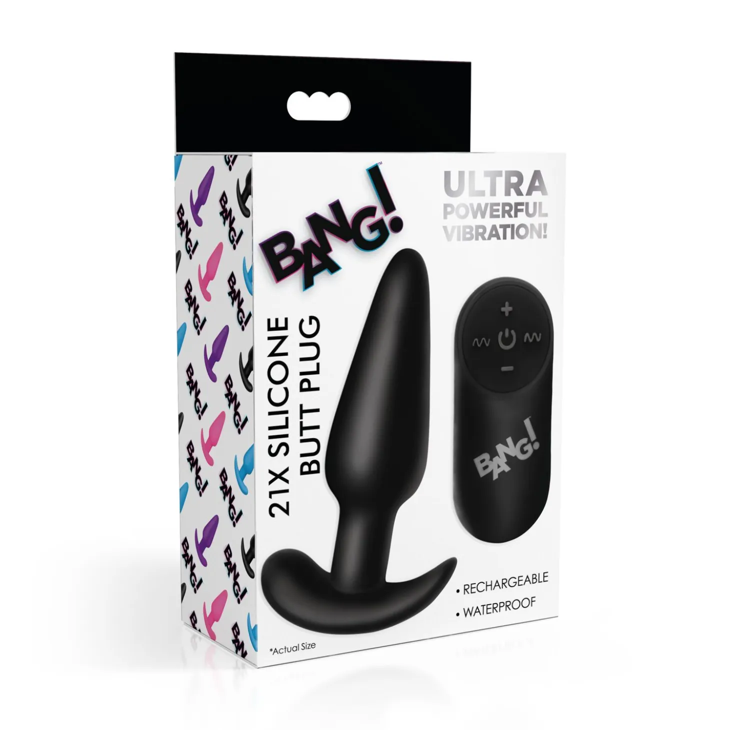 BANG! - Plug Anal Vibrant avec Télécommande -Noir