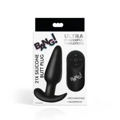 BANG! - Plug Anal Vibrant avec Télécommande -Noir