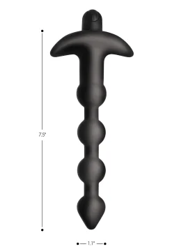 BANG! - 28X Boules Anales Vibrantes en Silicone avec Télécommande - Noir