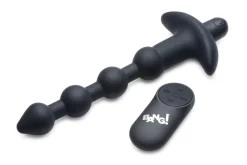 BANG! - 28X Boules Anales Vibrantes en Silicone avec Télécommande - Noir