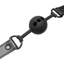 Bedroom Fantasies - Bâillon avec boule en silicone percée - Noir