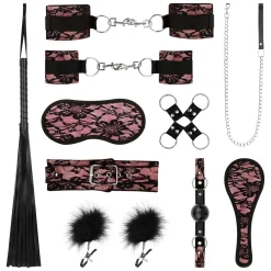 Bedroom Fantasies - Bound by Lace - Set SM 8 Pièces - Rose