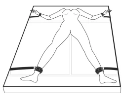 Bedroom Fantasies - Silver Moon Fantasy Play Kit - Bed restraint