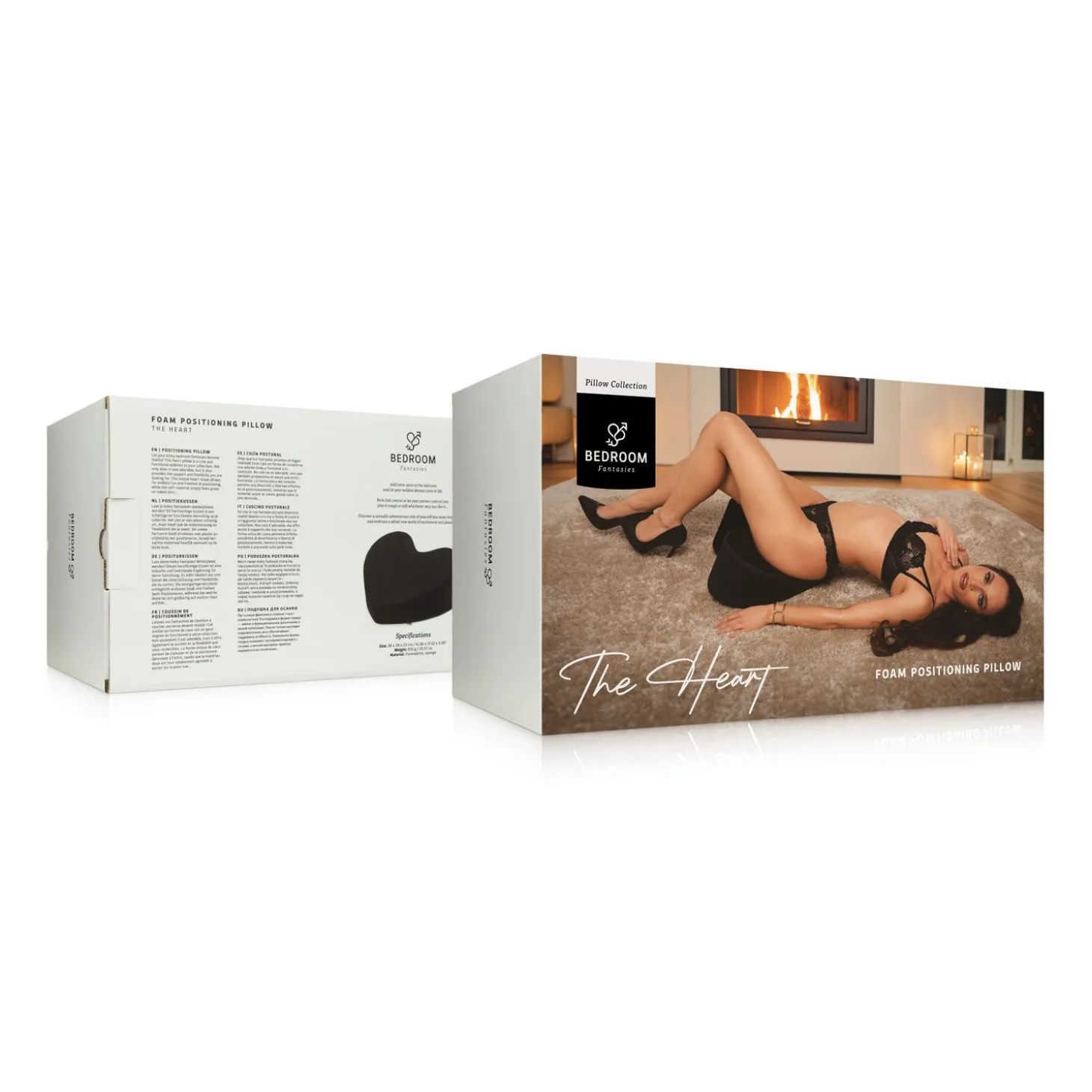 Bedroom Fantasies - The Heart Coussin de Positionnement - Noir