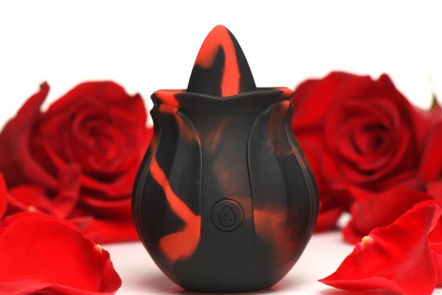 BLOOMGASM - Black Kiss Vibrateur Rose Rimming - Rouge/Noir