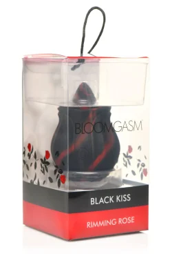 BLOOMGASM - Black Kiss Vibrateur Rose Rimming - Rouge/Noir