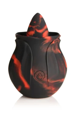 BLOOMGASM - Black Kiss Vibrateur Rose Rimming - Rouge/Noir