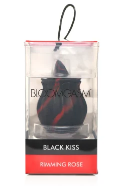 BLOOMGASM - Black Kiss Vibrateur Rose Rimming - Rouge/Noir