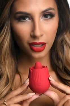 BLOOMGASM - French Rose Stimulateur Léchage et Vibration - Rouge