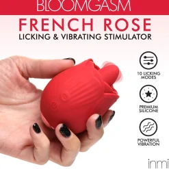 BLOOMGASM - French Rose Stimulateur Léchage et Vibration - Rouge