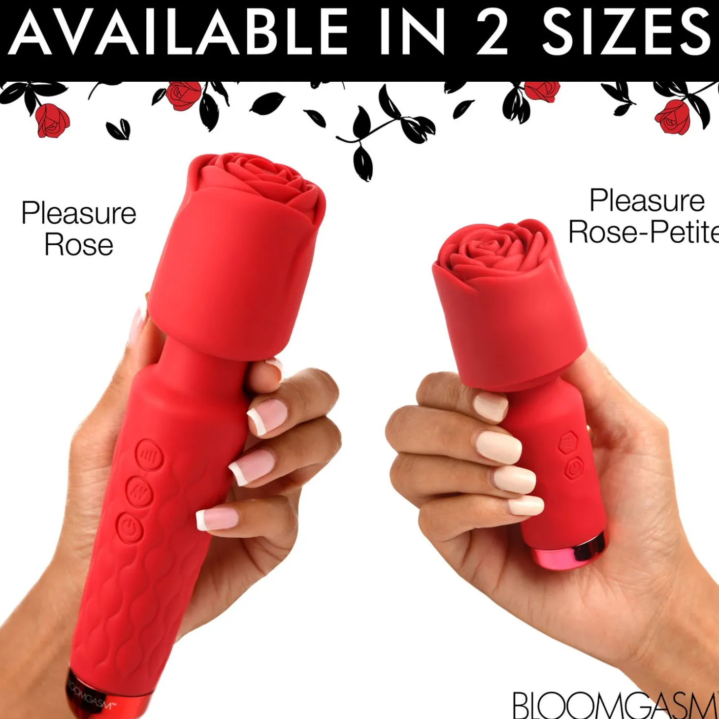 BLOOMGASM - Mini Vibromasseur Pleasure Rose - Rouge