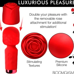 BLOOMGASM - Mini Vibromasseur Pleasure Rose - Rouge