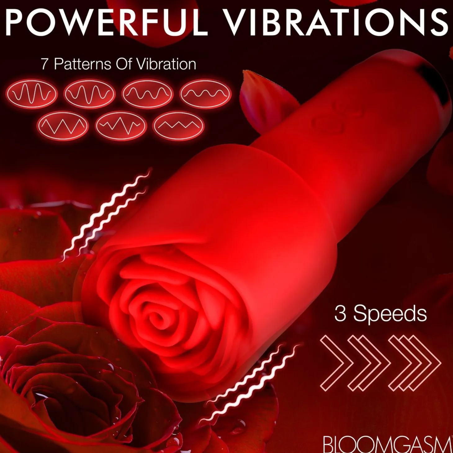 BLOOMGASM - Mini Vibromasseur Pleasure Rose - Rouge