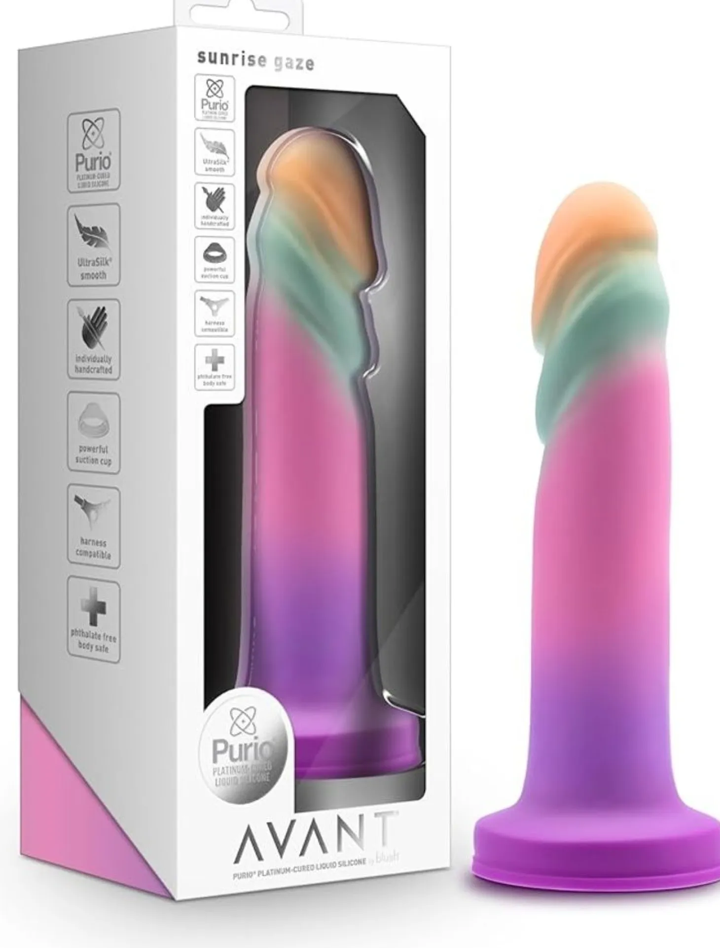 Blush Novelties - Avant Sunrise Gaze Sherbet Dildo - Couleurs Variées
