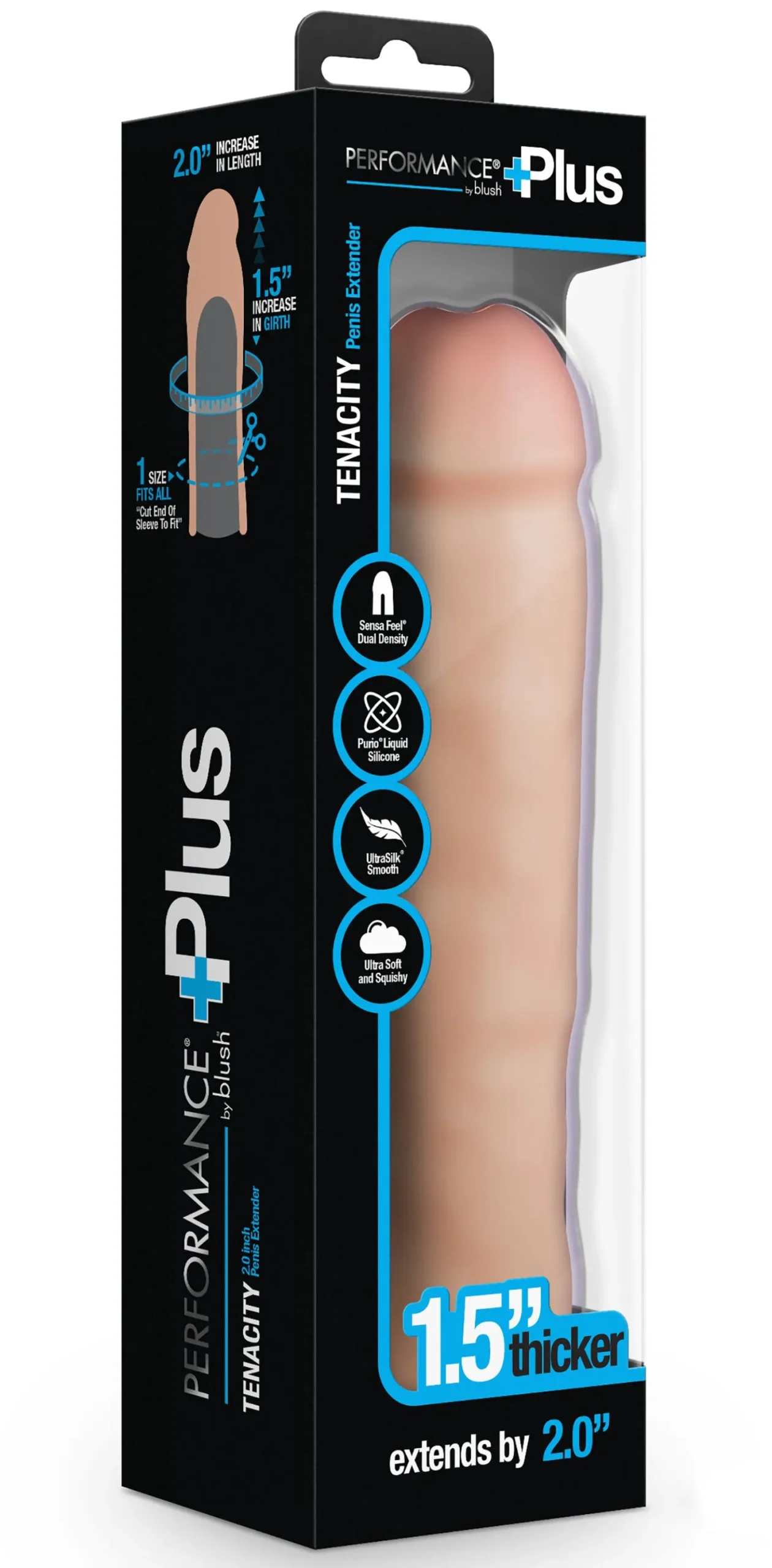 Blush - Performance Plus Tenacity Extenseur de Pénis en Silicone - 5 cm