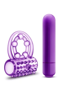 Blush - Play With Me The Player Anneau Double Vibrant avec Sangle Scrotale