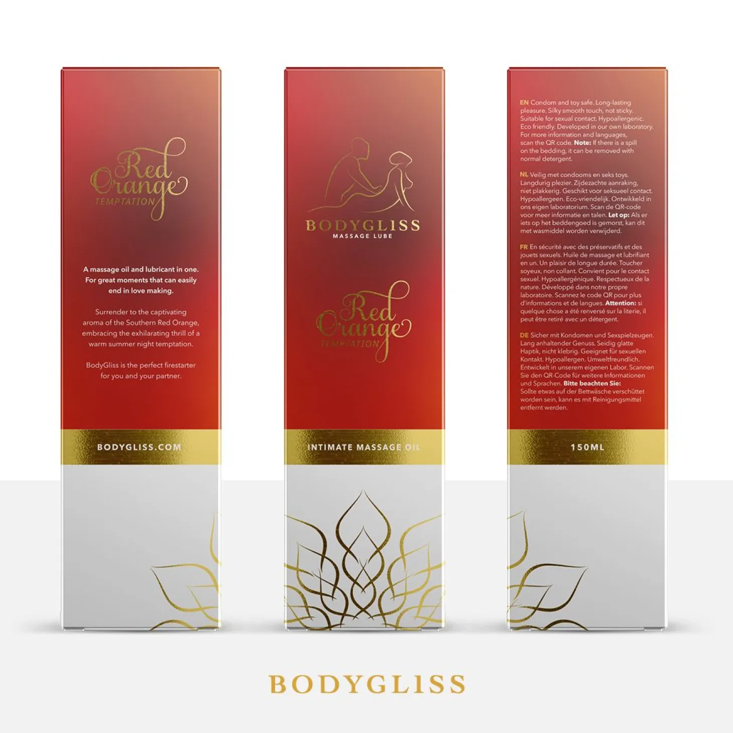 BodyGliss - Huile de massage et lubrifiant Orange sanguine - 150 ml