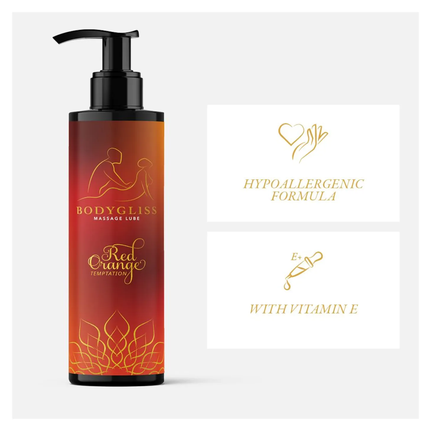 BodyGliss - Huile de massage et lubrifiant Orange sanguine - 150 ml