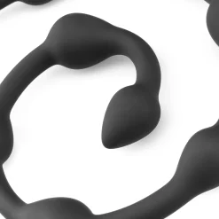 Chaîne de perles anales longue de 105 cm - Noir