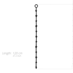 Chaîne de perles anales longue de 105 cm - Noir