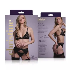 Christine - Axelle Ensemble 3p - Entrejambe & Cups Noir