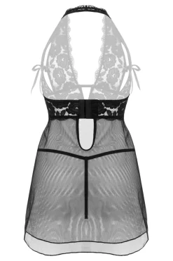 Christine - Babydoll Bonnets Ouverts Nataly - Noir