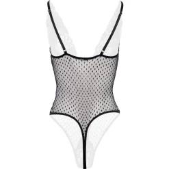 Christine - Body Dewi avec entrejambe ouverte - Noir