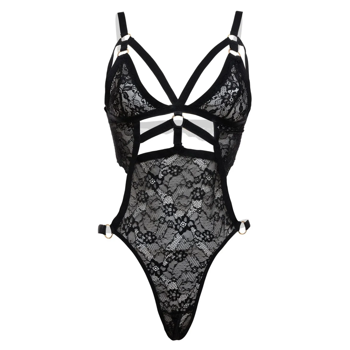 Christine - Body exclusif à l’entrejambe ouvert Giselle - Noir