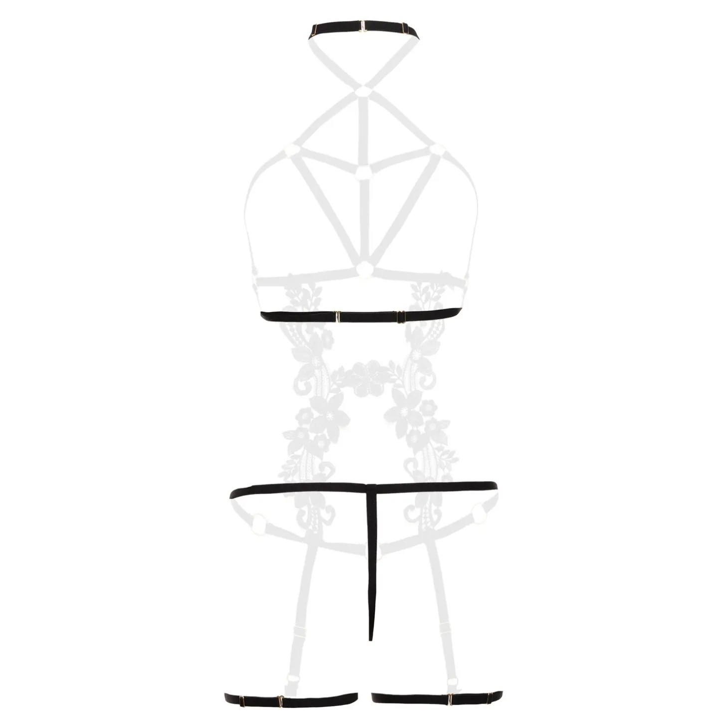 Christine - Daring Harnas Body Fiercy - Noir