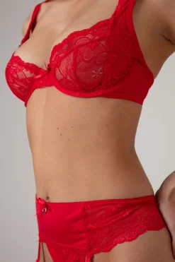 Christine - Ensemble 3 pièces avec soutien-gorge Marzia - Rouge