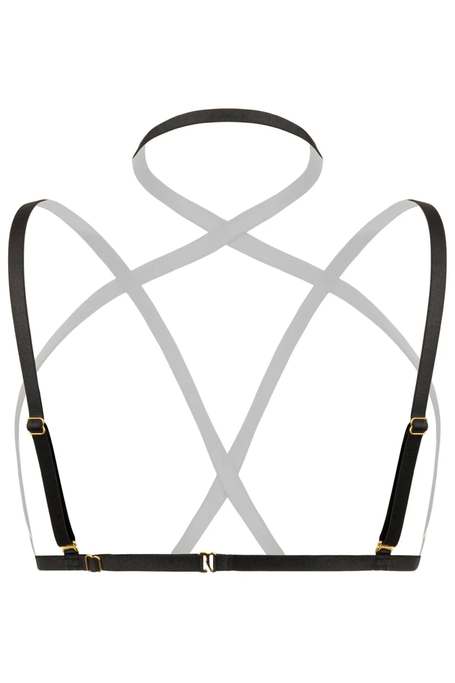 Christine - Harnais à lanières Bralette Fia - Noir