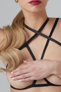 Christine - Harnais à lanières Bralette Fia - Noir