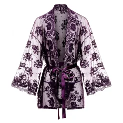 Christine - Kimono en dentelle Graceful - Violet
