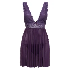Christine - Nuisette & String Lieve - violet