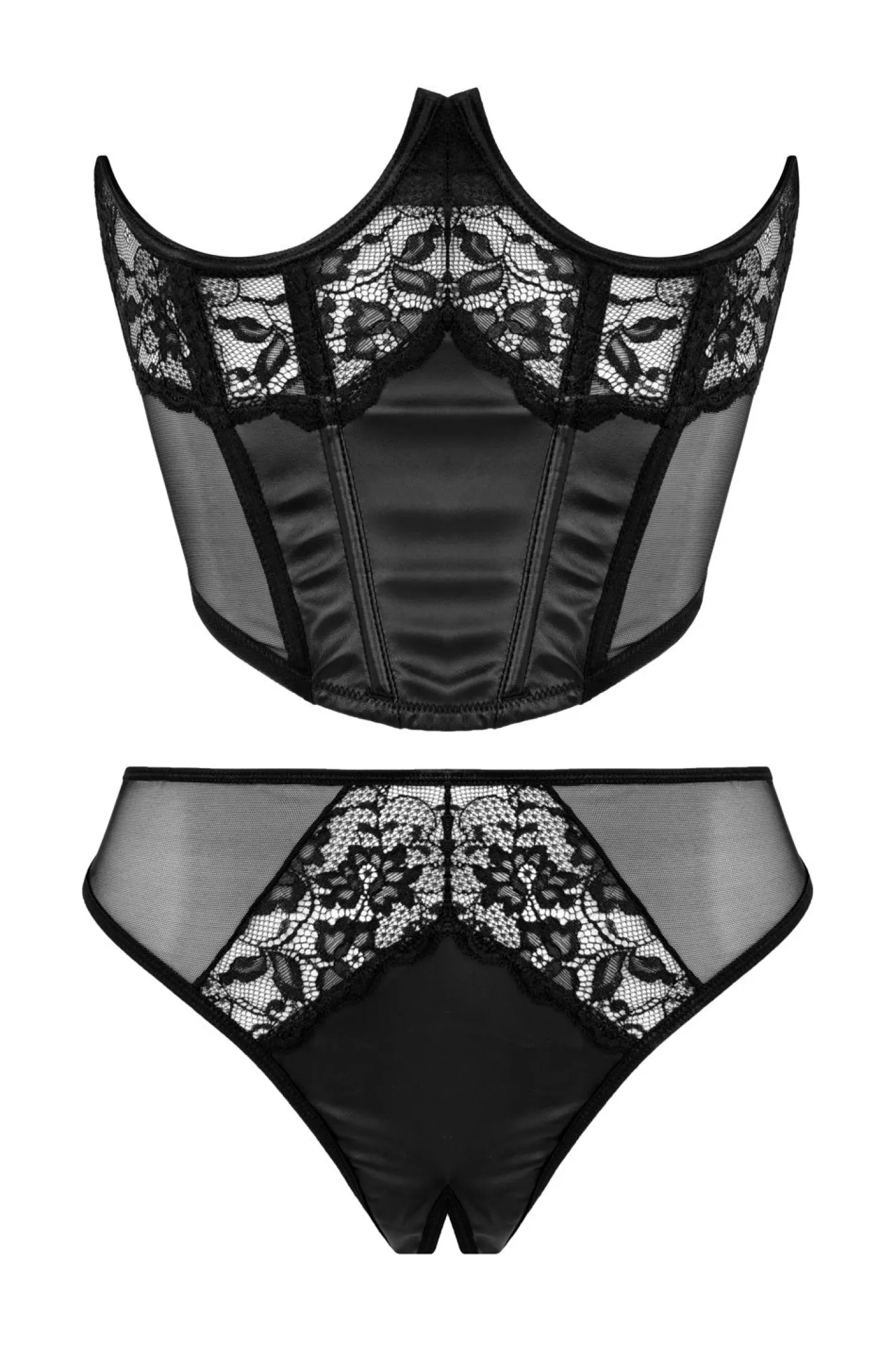 Christine - Tiara Mi-corset et string
