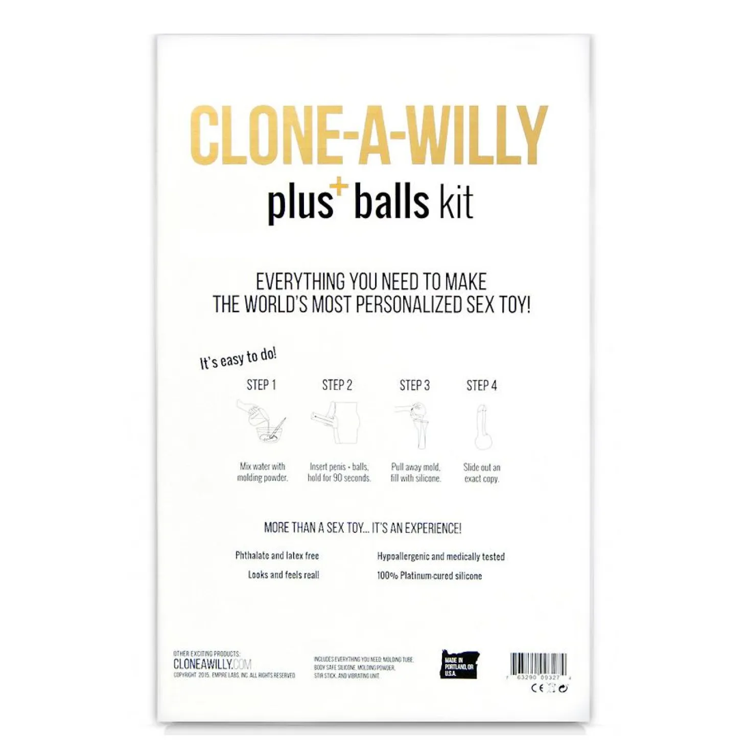 Clone-A-Willy – Kit Godemichet Vibrant avec Testicules – Beige