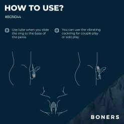 Cockring Ajustable Boners - Bleu