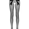 Collants ouverts à l’entrejambe avec une conception à nœud