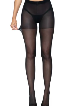 Collants transparents avec ouverture au niveau des fesses