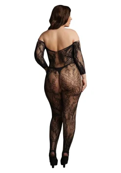 Combinaison à manches longues noire Formes généreuses