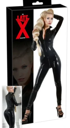 Combinaison noire en latex