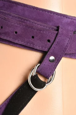 Corset Ceinture Deluxe en Cuir - Violet